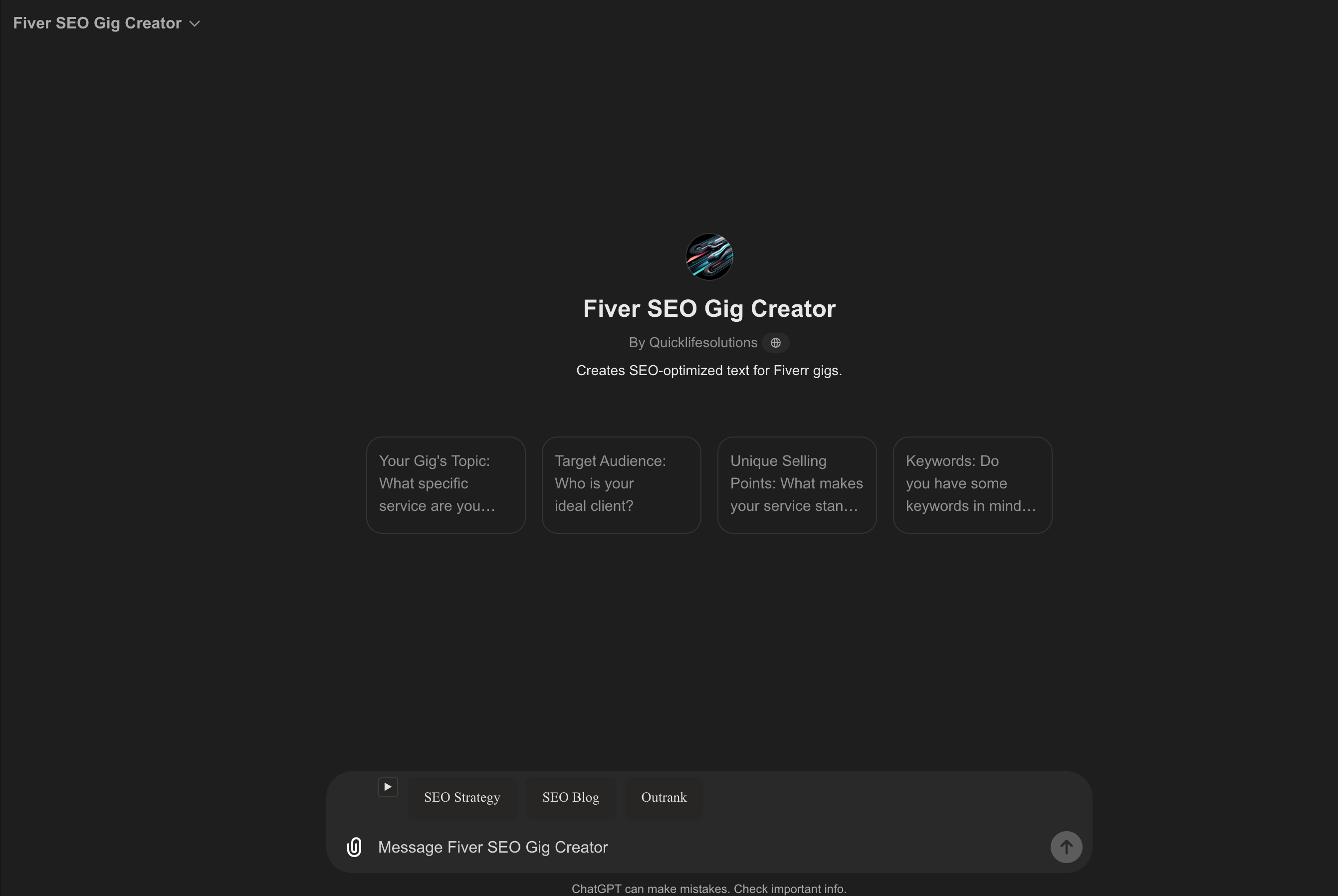 Fiverr SEO Gig Creator for improved rankings